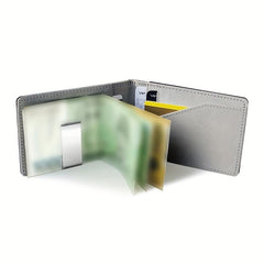 PU Leather Wallet Clip Card Holder Multiple Slots