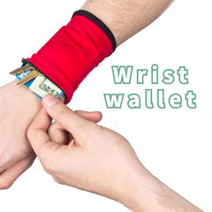 Sport Wrist Wallet Pouch Arm Band Zipper Bag Fleece Wallet for Outdoor Sports