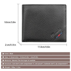Men's RFID Leather Money Clip Wallet Vintage Card Holder