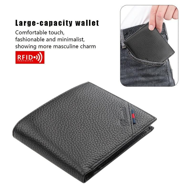 Men's RFID Leather Money Clip Wallet Vintage Card Holder