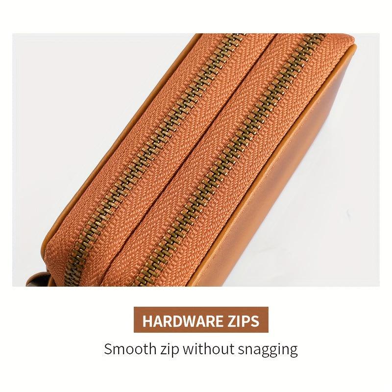 Leather Car Key Protector Case Double Layer Key Bag