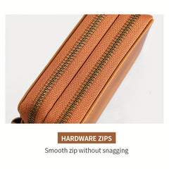 Leather Car Key Protector Case Double Layer Key Bag