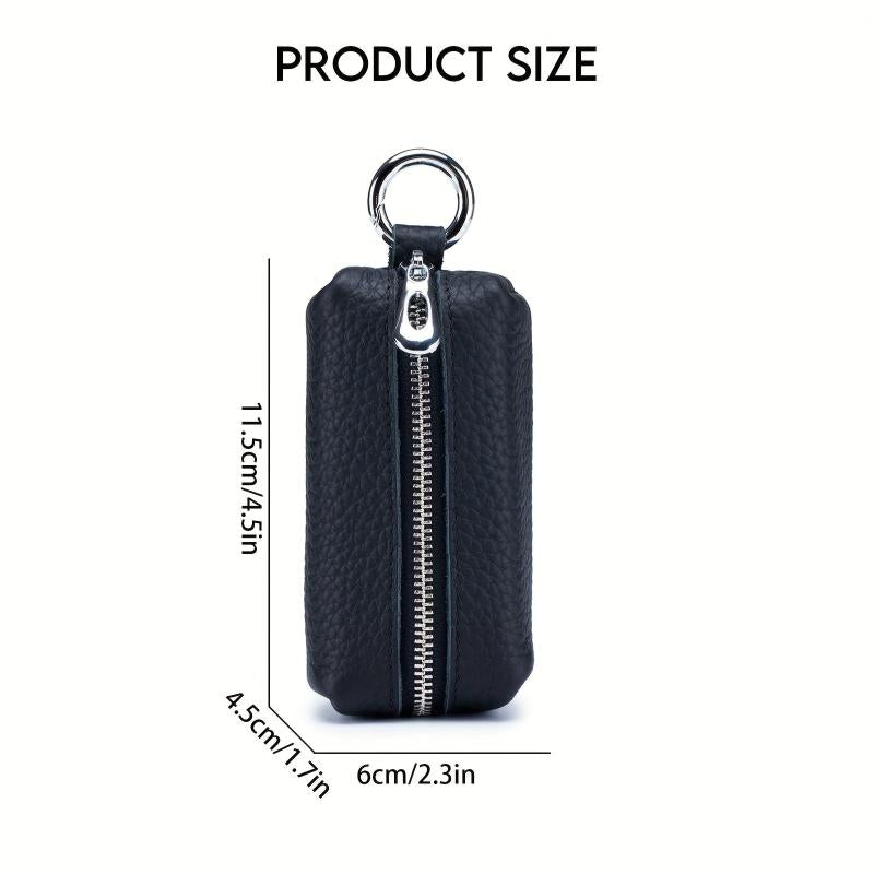 Men's Zipper Wallet Car Key Bag Coin Purse Leather Wallet