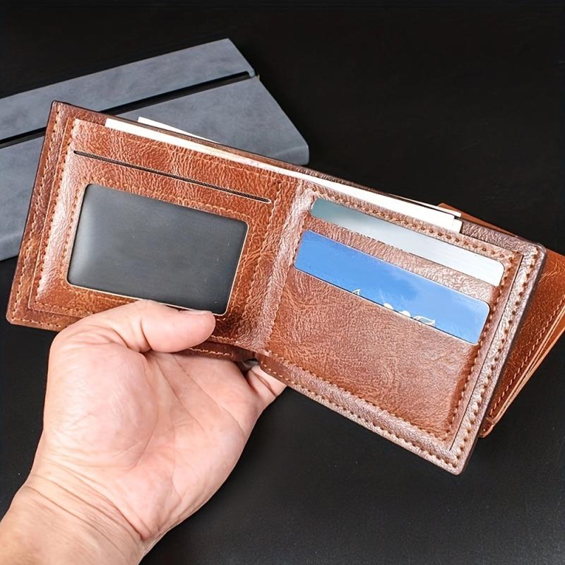 Men's Leather Driving Card Holder Case 2 In 1