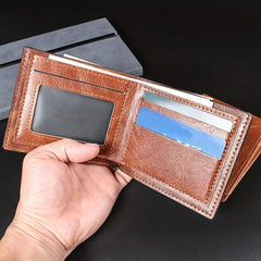 Men's Leather Driving Card Holder Case 2 In 1