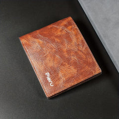 Men's Leather Driving Card Holder Case 2 In 1