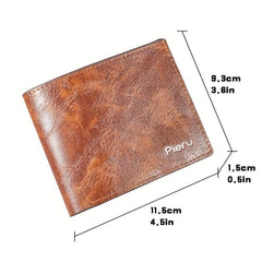 Men's Leather Driving Card Holder Case 2 In 1