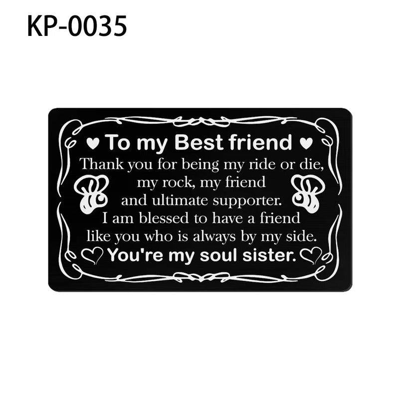 Aluminium Alloy Wallet Card for Grandson Granddaughter Sister Niece Aunt Couple