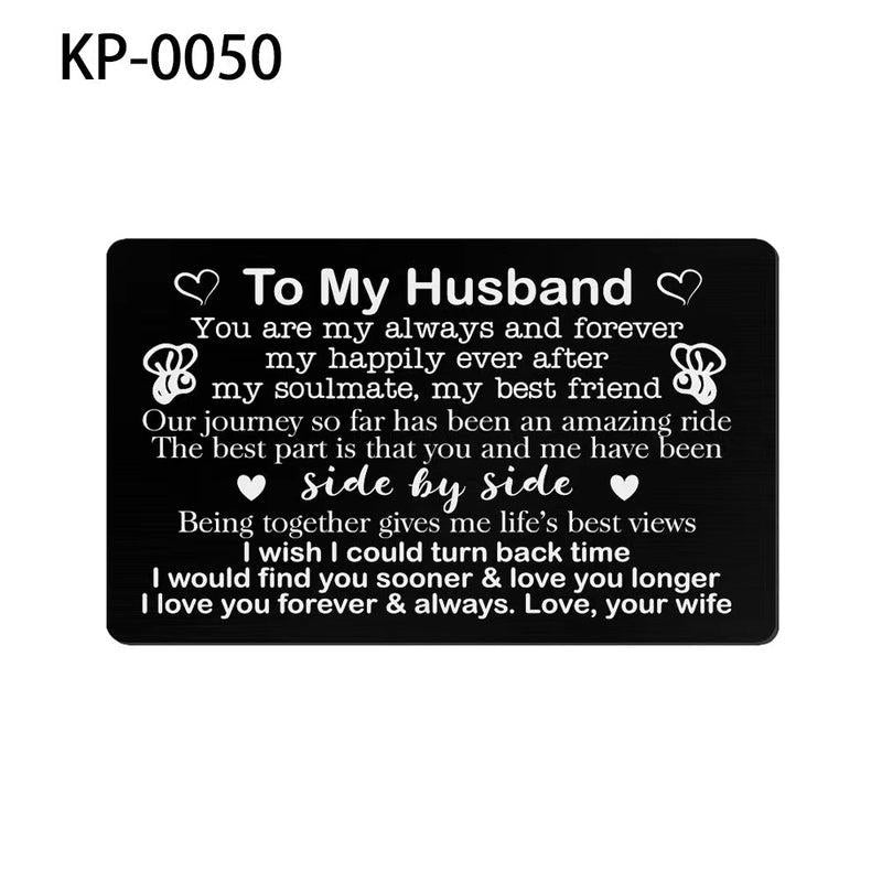Aluminium Alloy Wallet Card for Grandson Granddaughter Sister Niece Aunt Couple