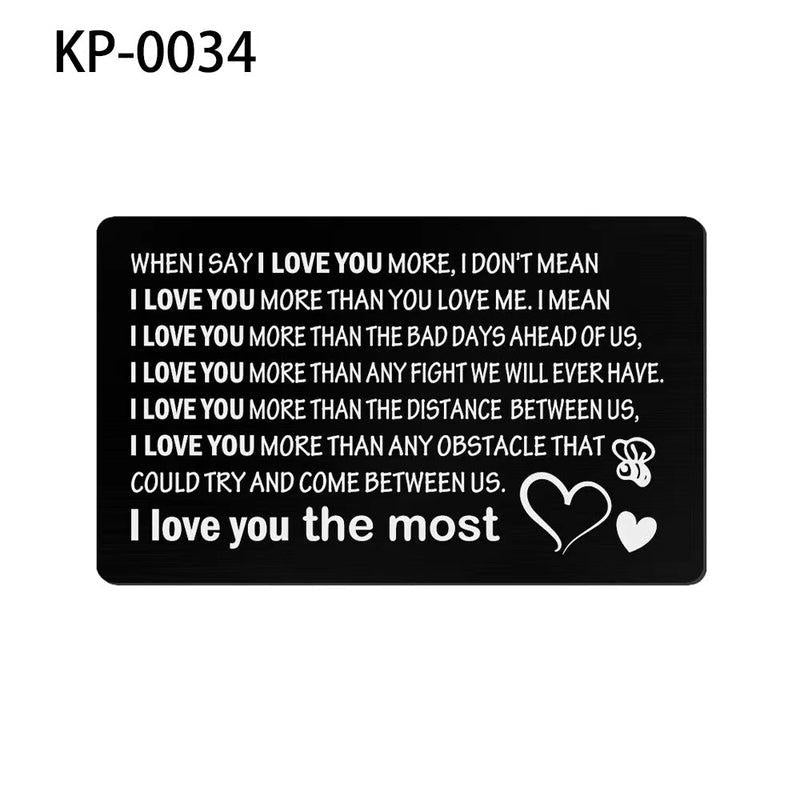 Aluminium Alloy Wallet Card for Grandson Granddaughter Sister Niece Aunt Couple