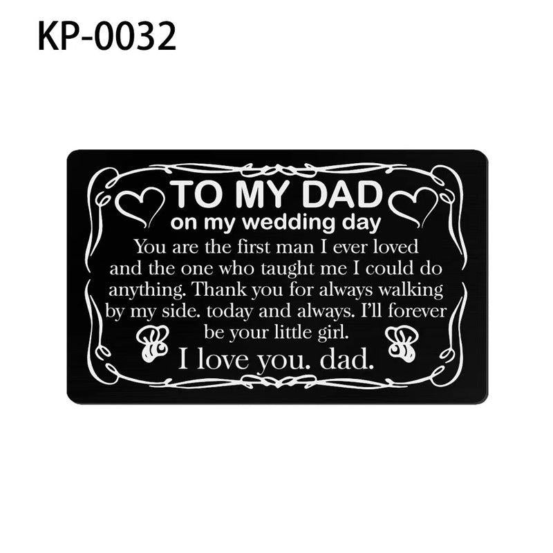 Aluminium Alloy Wallet Card for Grandson Granddaughter Sister Niece Aunt Couple