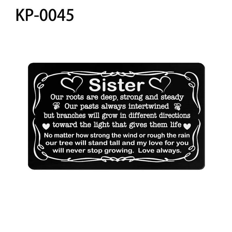 Aluminium Alloy Wallet Card for Grandson Granddaughter Sister Niece Aunt Couple