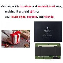 Slim RFID Blocking Metal Wallet With Money Clip