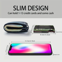 Slim RFID Blocking Metal Wallet With Money Clip