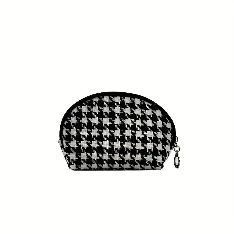 3Pcs Houndstooth Makeup Bag Travel Toiletry Waterproof Cosmetics Essentials