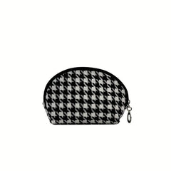 3Pcs Houndstooth Makeup Bag Travel Toiletry Waterproof Cosmetics Essentials