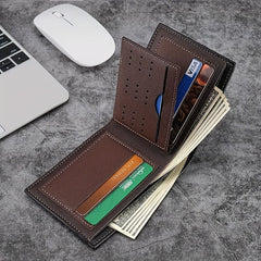 Men's PU Leather Wallet Card Slots Credit Card Holder