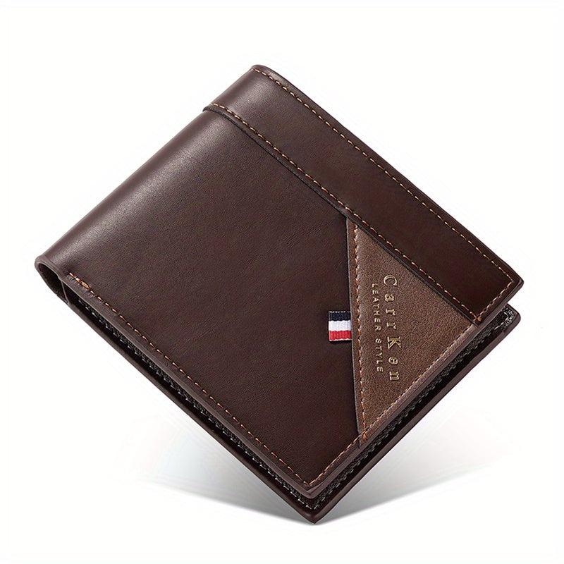 Men's PU Leather Wallet Card Slots Credit Card Holder