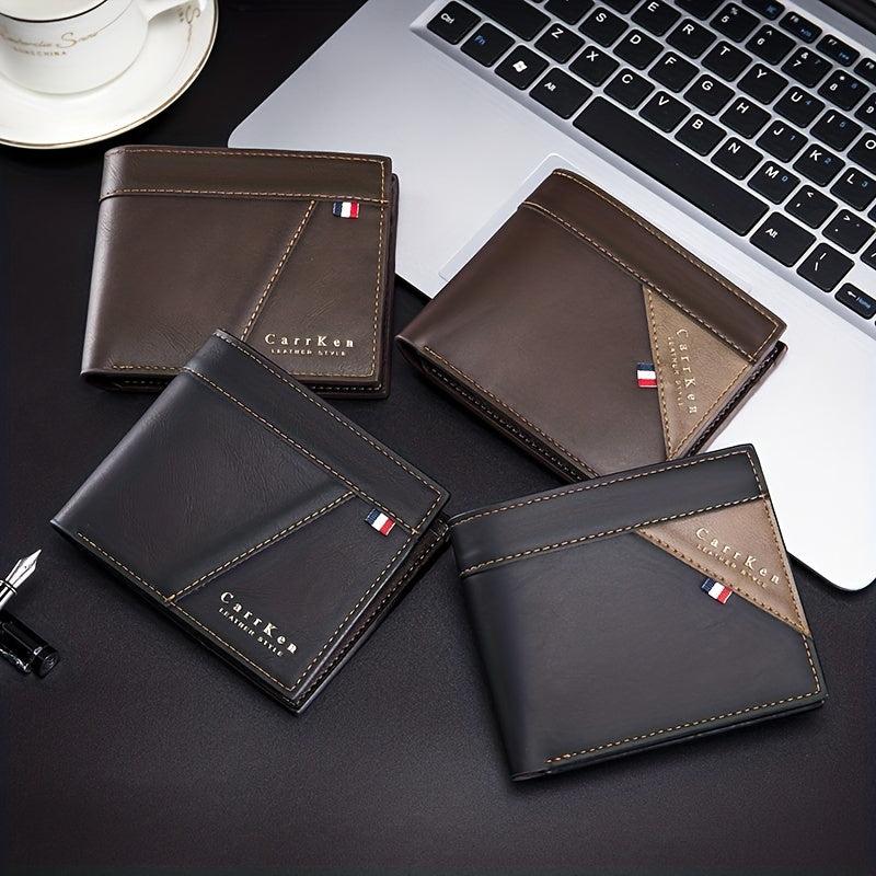Men's PU Leather Wallet Card Slots Credit Card Holder