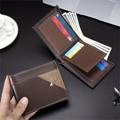 Men's PU Leather Wallet Card Slots Credit Card Holder