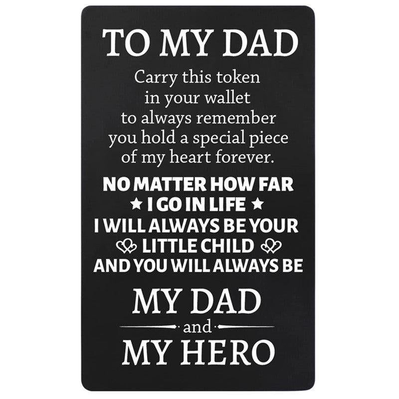 Engraved Wallet Insert Card Gift For Men - Father's Day Gift