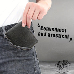 Men's Large Capacity Wallet Top Layer Cowhide Business Card Bag Holder