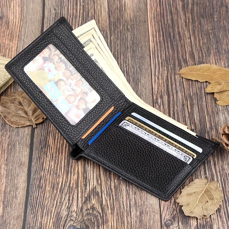 Men's Large Capacity Wallet Top Layer Cowhide Business Card Bag Holder