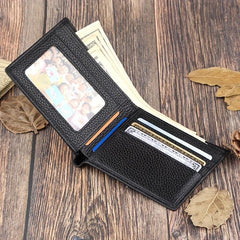 Men's Large Capacity Wallet Top Layer Cowhide Business Card Bag Holder