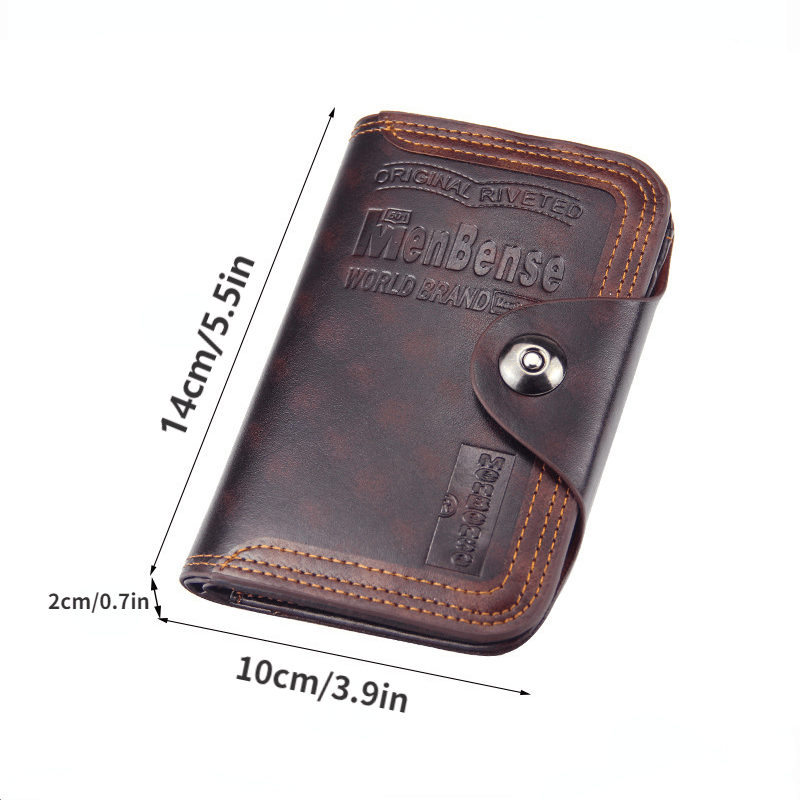 Vintage Leather Wallet Long Wallet for Men