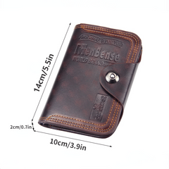 Vintage Leather Wallet Long Wallet for Men