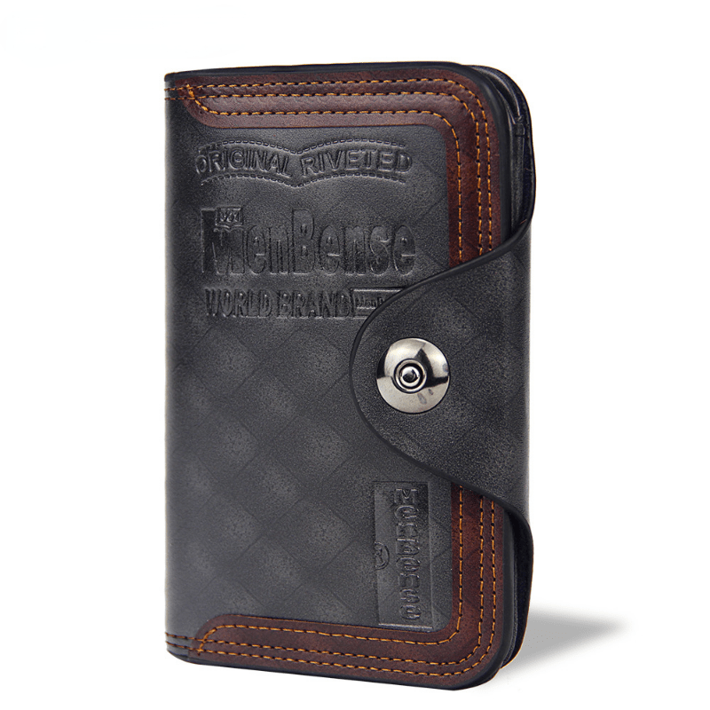 Vintage Leather Wallet Long Wallet for Men