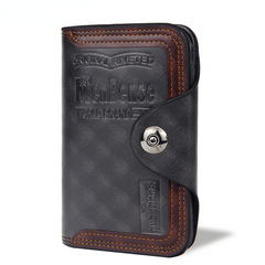 Vintage Leather Wallet Long Wallet for Men