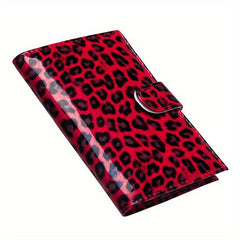 Men's Leopard Print Card Holder with Buckle