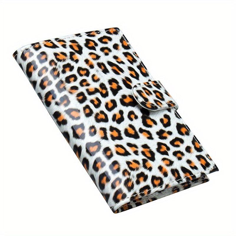 Men's Leopard Print Card Holder with Buckle