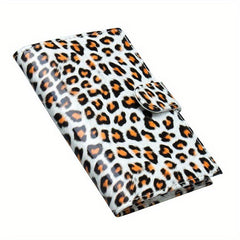 Men's Leopard Print Card Holder with Buckle