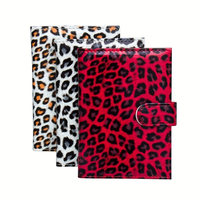 Men's Leopard Print Card Holder with Buckle