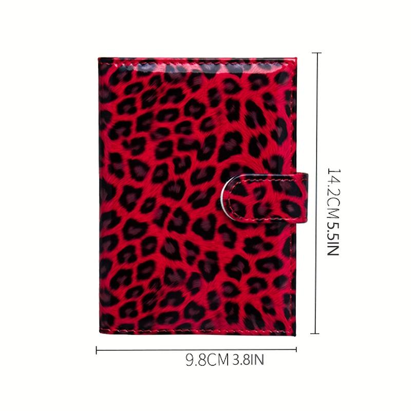 Men's Leopard Print Card Holder with Buckle