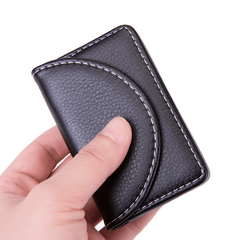 Men's Business Card Holder with Coin Purse