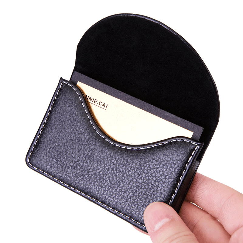 Men's Business Card Holder with Coin Purse