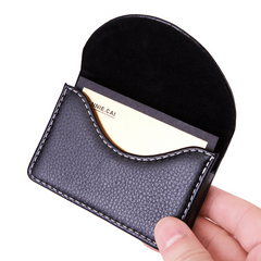 Men's Business Card Holder with Coin Purse
