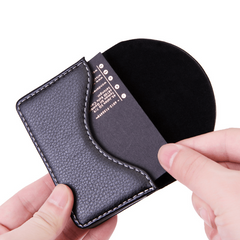 Men's Business Card Holder with Coin Purse