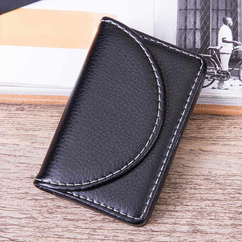 Men's Business Card Holder with Coin Purse