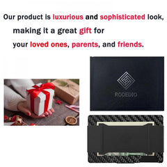 Slim RFID Blocking Metal Wallet with Money Clip