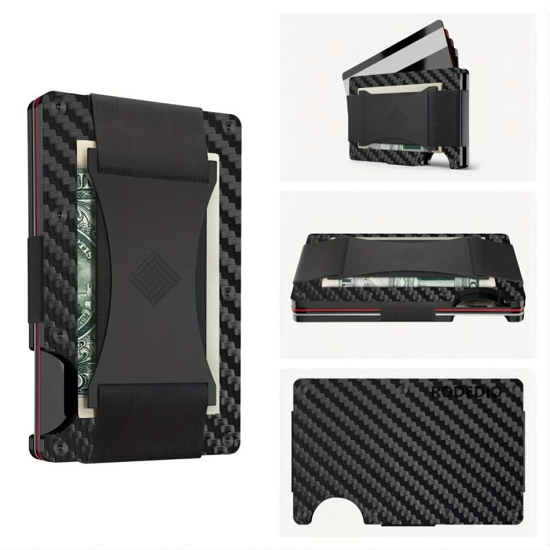 Slim RFID Blocking Metal Wallet with Money Clip