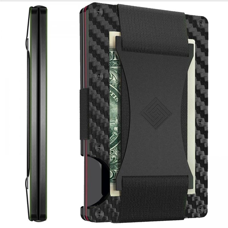 Slim RFID Blocking Metal Wallet with Money Clip