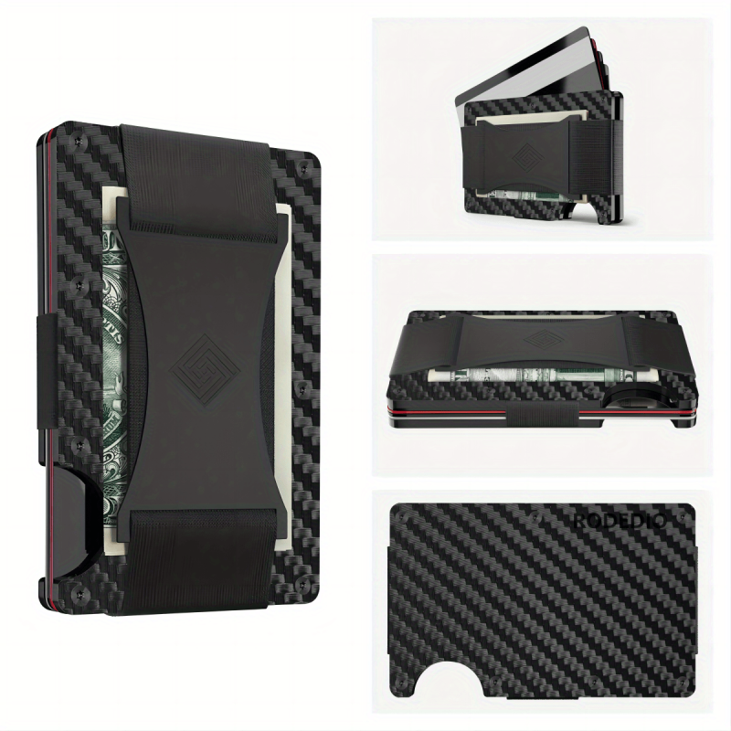 Slim RFID Blocking Metal Wallet with Money Clip
