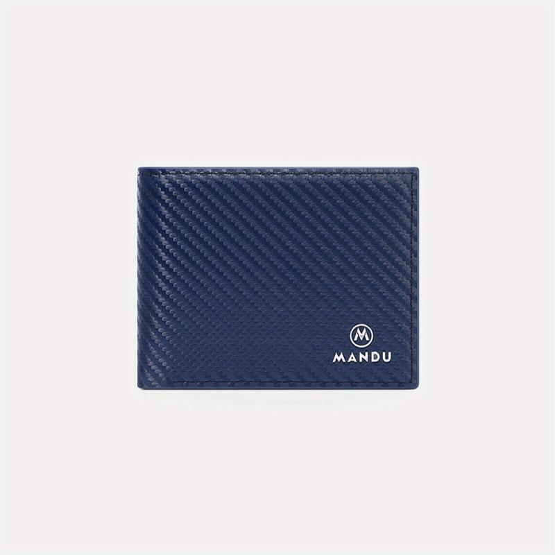 RFID Blocking Leather Bifold Wallet For Men Card Slots Coin Purse