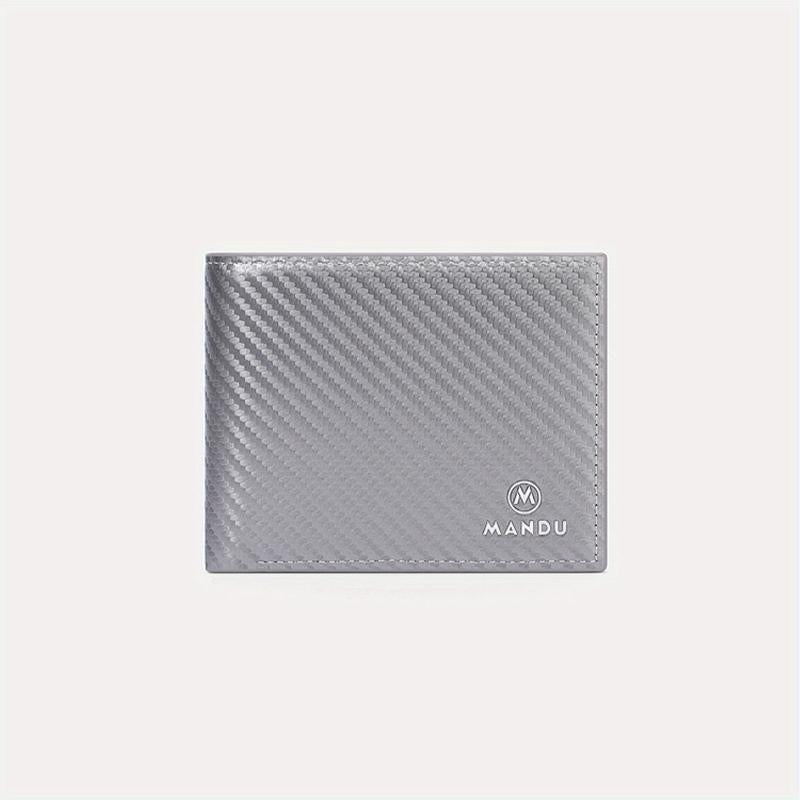 RFID Blocking Leather Bifold Wallet For Men Card Slots Coin Purse