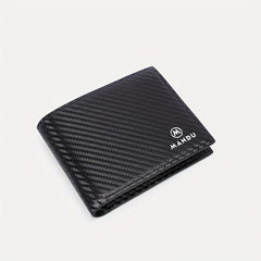 RFID Blocking Leather Bifold Wallet For Men Card Slots Coin Purse