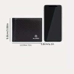 RFID Blocking Leather Bifold Wallet For Men Card Slots Coin Purse